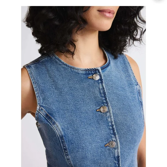Sofia by Sofia Vergara Light Blue Denim Vest - Picture 3 of 8